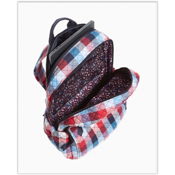 NWT Vera Bradley Campus Backpack in Patriotic Plaid #27966-11404 - Picture 6 of 10